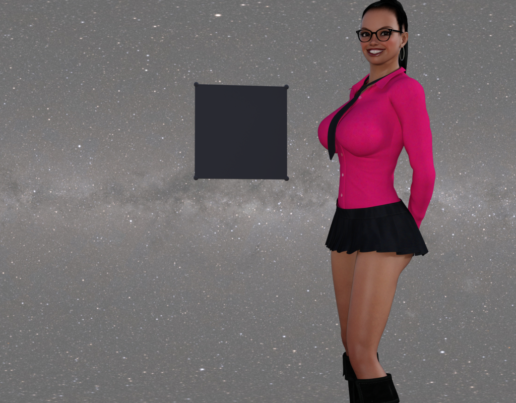 Maria demonstrating the 2nd dimension.