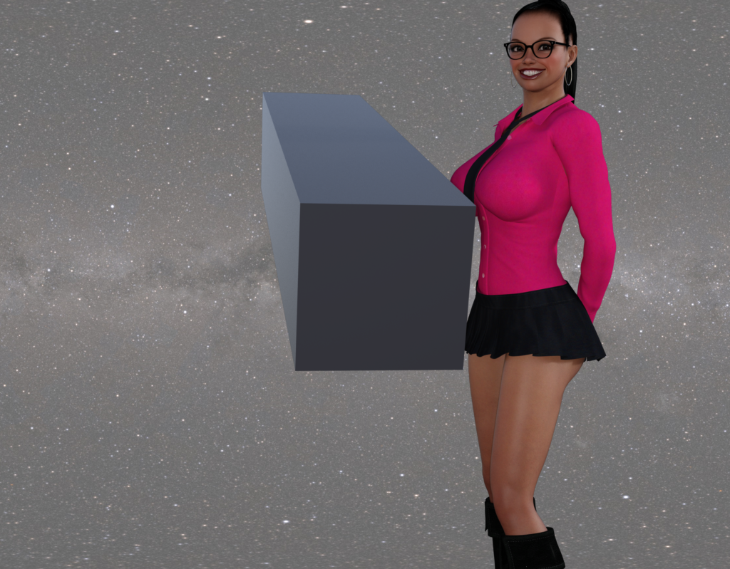 Maria demonstrating the 4th dimension.