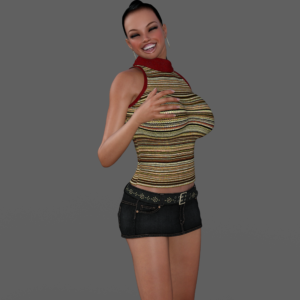 Maria from Cadulium by Osgoode Media in a 70s outfit